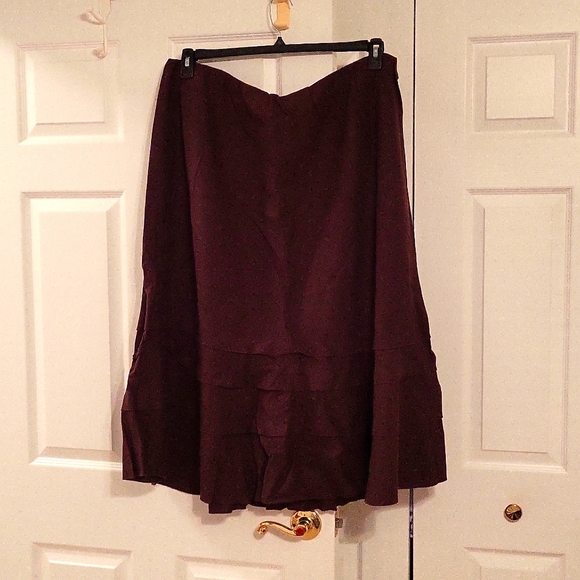 Brown Ruffled Skirt - Picture 1 of 4